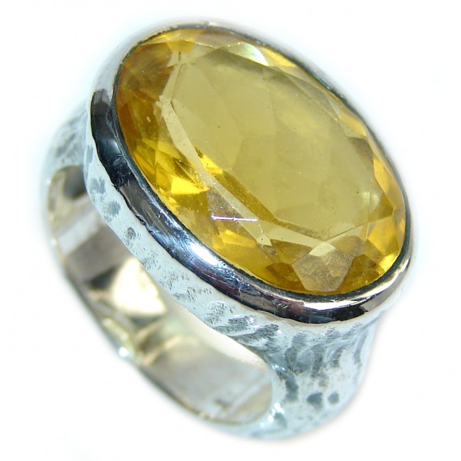 Simple Beauty Citrine Sterling Silver Ring s. 6 1/4