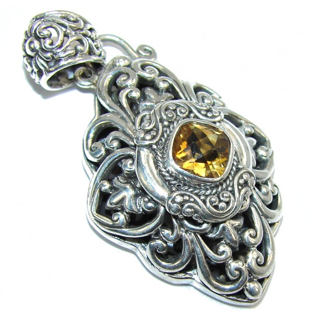 Perfect AAA Yellow Citrine Sterling Silver pendant