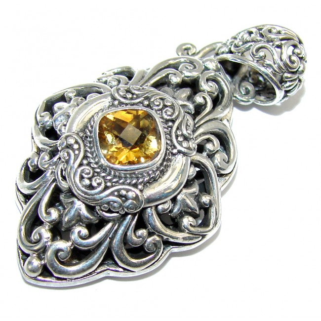 Perfect AAA Yellow Citrine Sterling Silver pendant