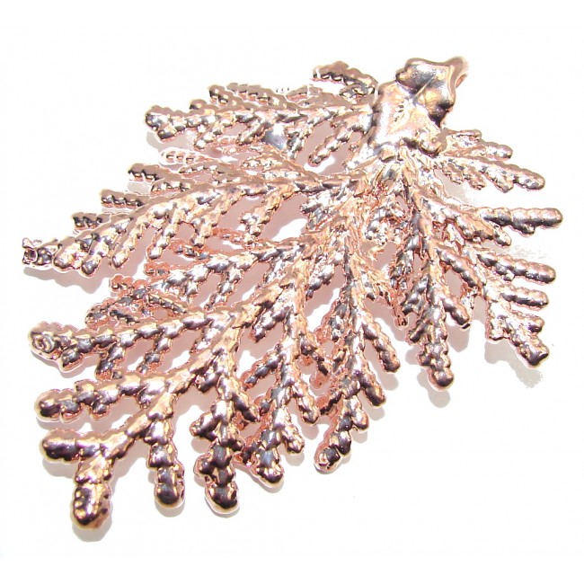 Secret Golden Color Of Leaf Sterling Silver Pendant