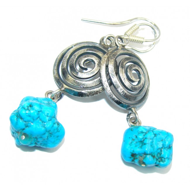 Spirit of South West Slepping Beauty Turquoise Sterling Silver earrings