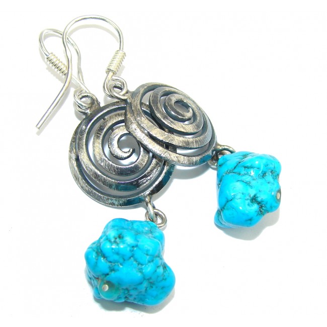 Spirit of South West Slepping Beauty Turquoise Sterling Silver earrings