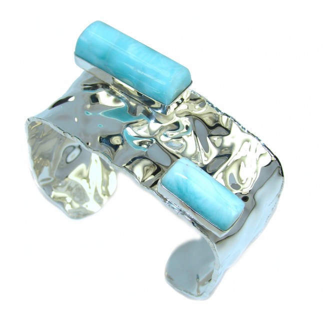 Love's Legacy AAA Blue Larimar Sterling Silver Bracelet / Cuff