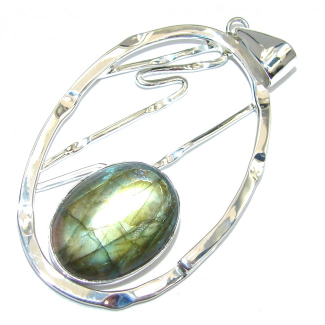 Moderen Design Labradorite Sterling Silver Pendant