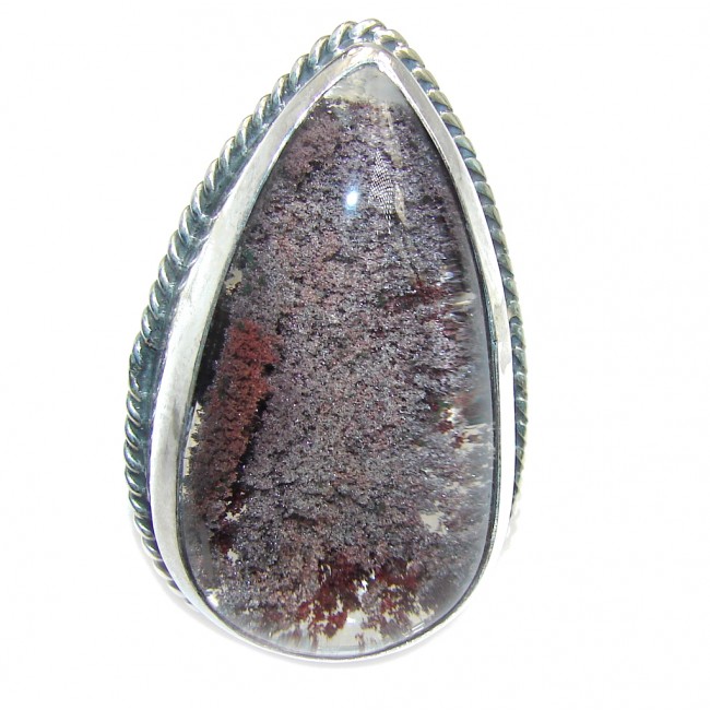 Top Quality AAA + Brown Sandstone Sterling Silver ring s. 9