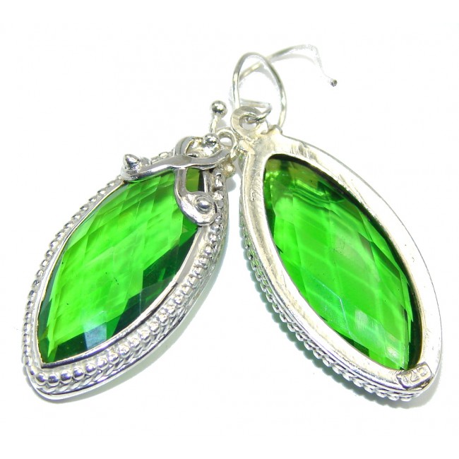 Simple and Beautiful created Peridot Sterling Silver earrings
