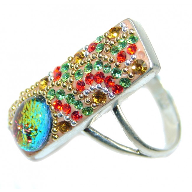 Fiesta Time Made in Mexico Silver Handcrafted Ring s. 8 1/4