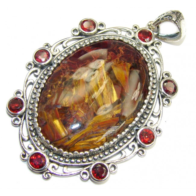 Simply Amazing AAA Golden Tigers Eye Sterling Silver Pendant