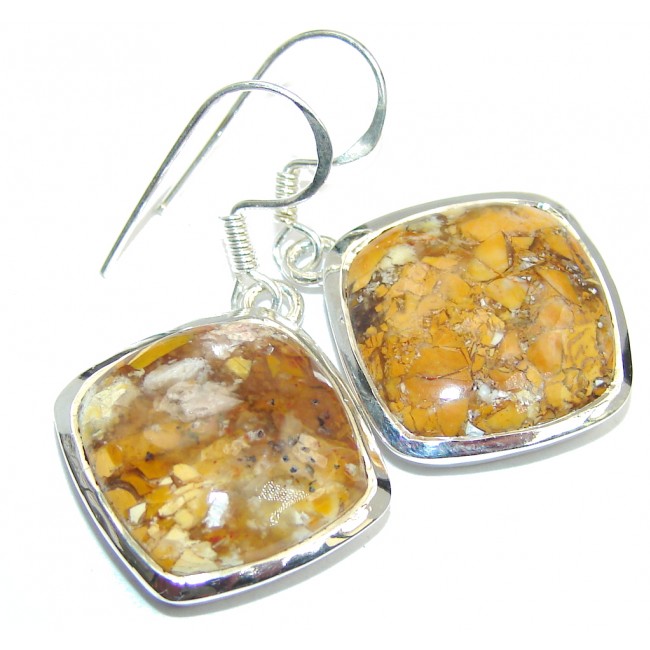 Fabulous Burro Creek Jasper Sterling Silver earrings