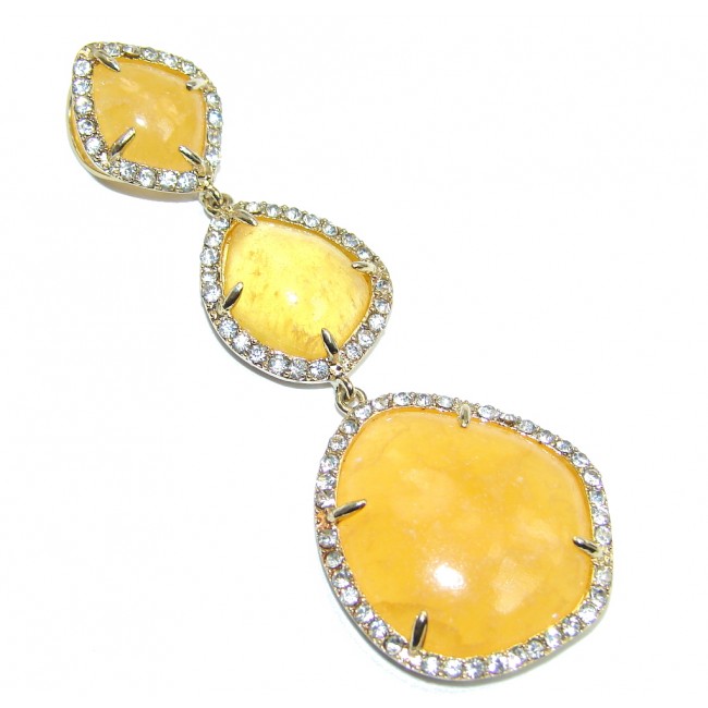 Genuine AAA Golden Calcite Gold Plated over Sterling Silver Pendant