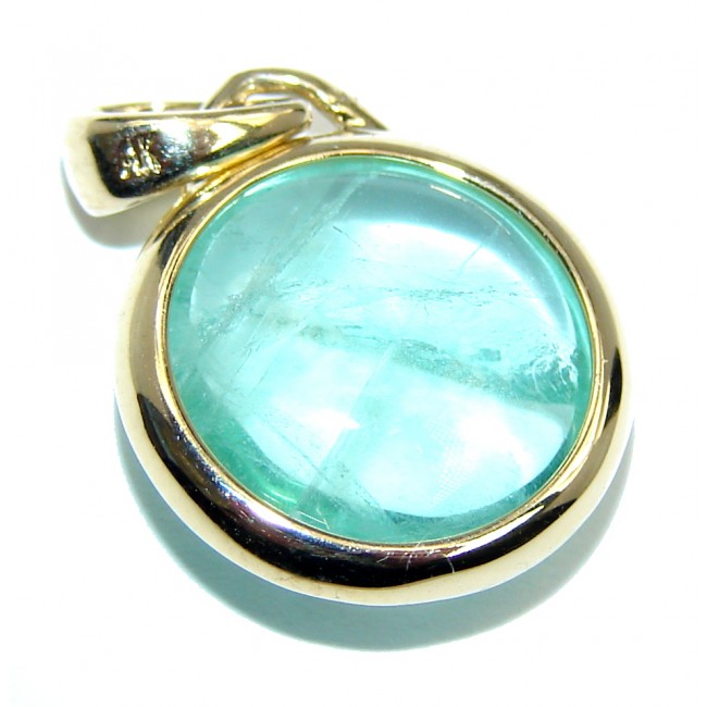 Petite Delicate Green Amethyst Gold Over Sterling Silver Pendant