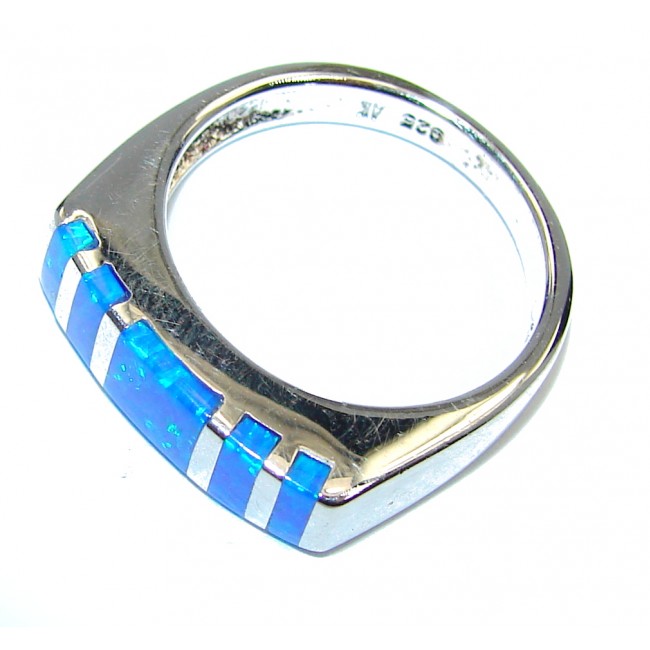 Wonderful Japanese Fire Opal Sterling Silver Ring s. 7 1/4