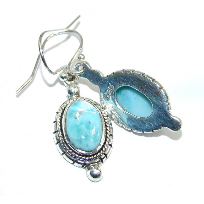 Trully Beautiful Heavenly Blue Larimar Sterling Silver earrings