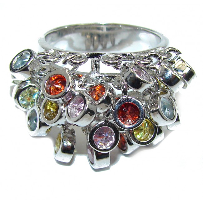 Great Beauty Cubic Zirconia Sterling Silver ring s. 8