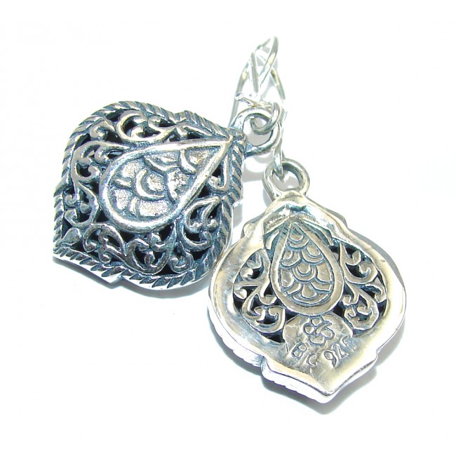 Beautiful Bali Treasure Oxidized Sterling Silver earrings