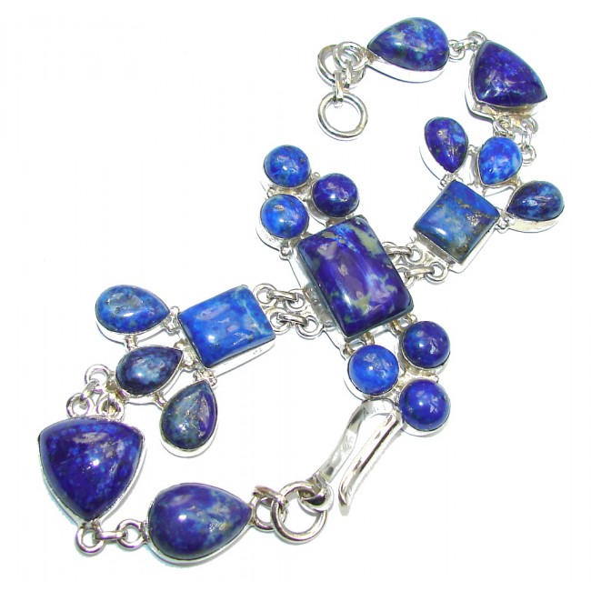 Sky Catcher Blue Lapis Lazuli Streling Silver Bracelet