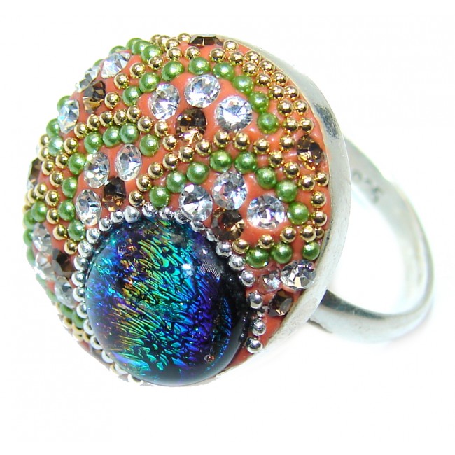 Fiesta Time Made in Mexico Silver Handcrafted Ring size adjustable