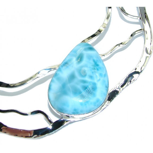 Love Attraction AAA Blue Larimar Sterling Silver necklace