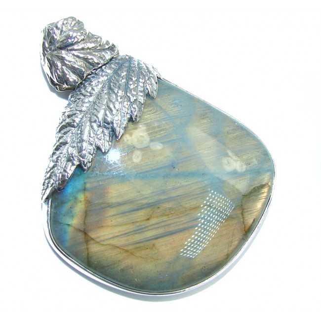 Amazing Inner Fire Labradorite Sterling Silver Pendant