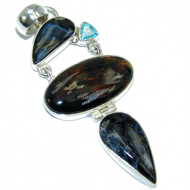 Fabulous Illuminating Pietersite Sterling Silver pendant