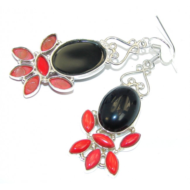 Just Perfect Aura Black Onyx Sterling Silver earrings