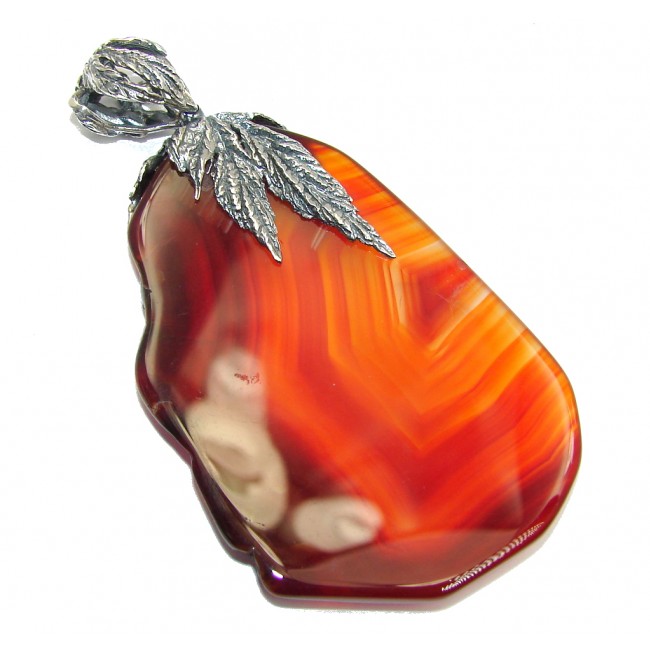 Perfect Storm Moss Botswana Agate Sterling Silver Pendant