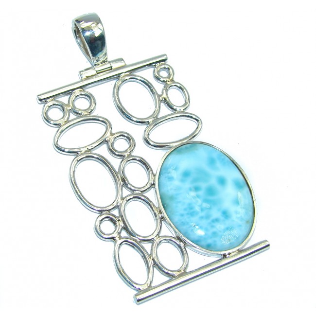 Perfect Harmony AAA Blue Larimar Sterling Silver Pendant
