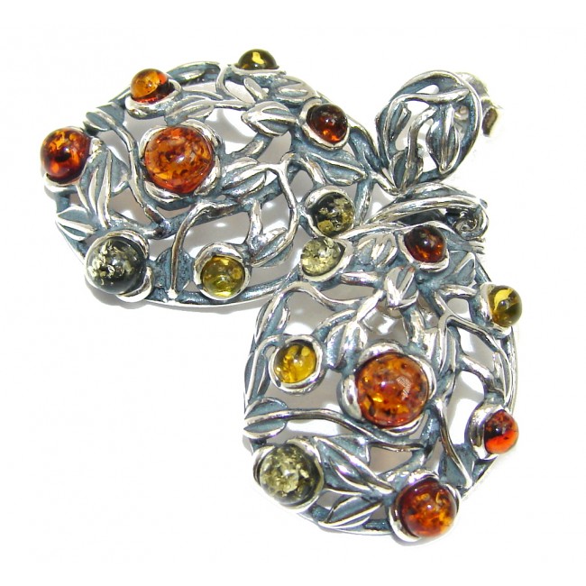 Sublime Baltic Amber Sterling Silver earrings