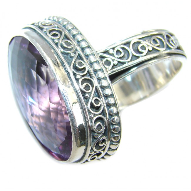 Precious Color changing Quartz Sterling Silver Ring s. 9