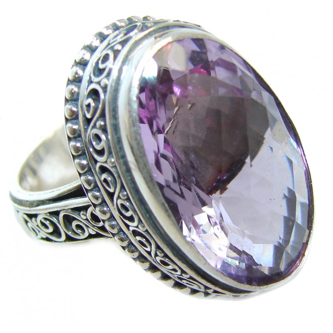 Precious Color changing Quartz Sterling Silver Ring s. 9