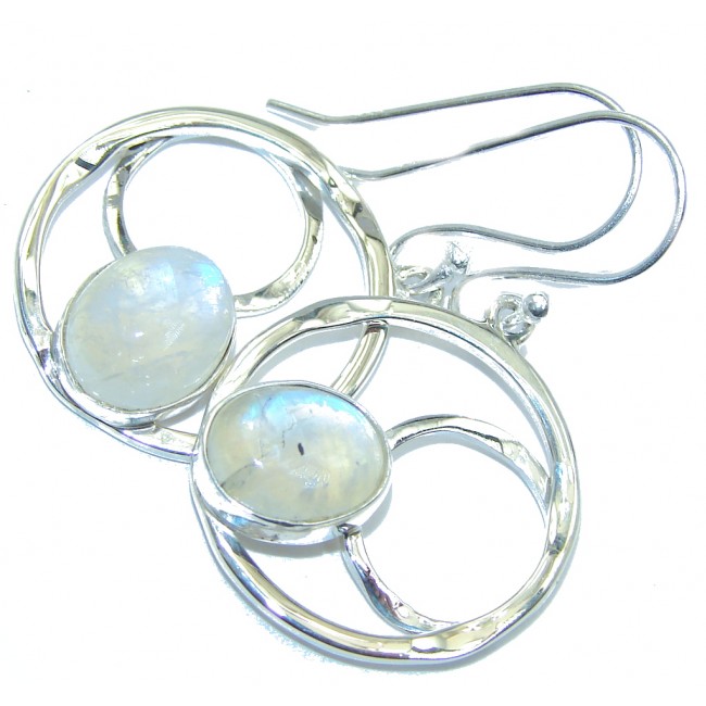 Winter Beauty White Moonstone Sterling Silver earrings