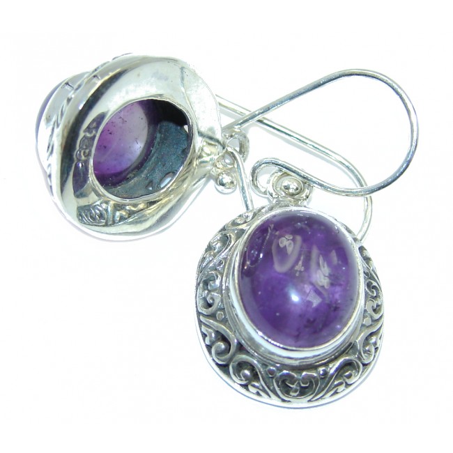 Perfect Purple Amethyst Sterling Silver earrings