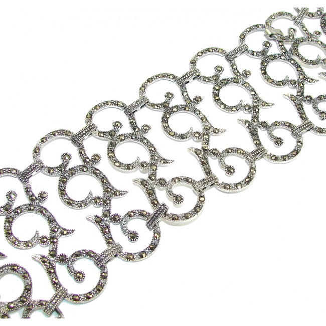 Made with Great Precision Marcasite Sterling Silver handcrafted Bracelet