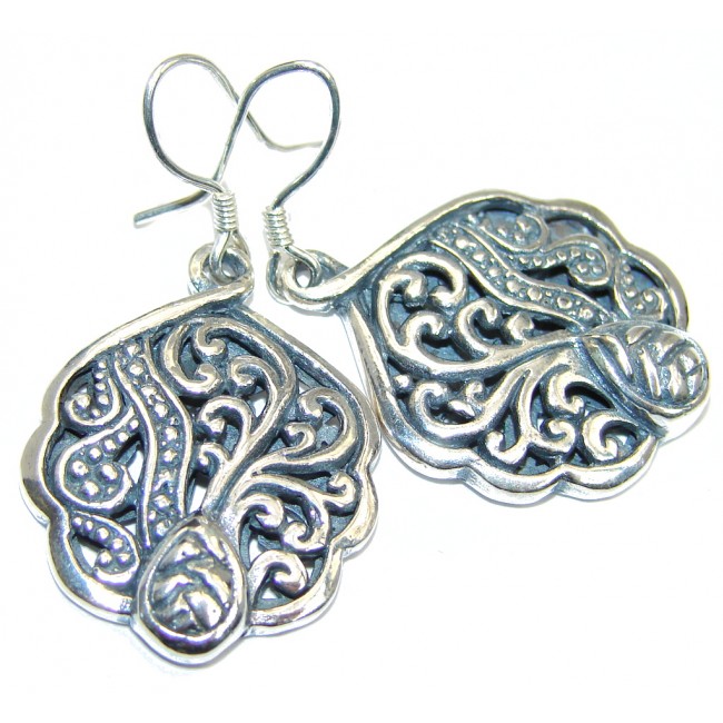 Indonesian Beauty handcrafted Sterling Silver earrings