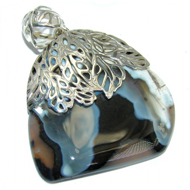 Perfect Botswana Agate Sterling Silver Pendant