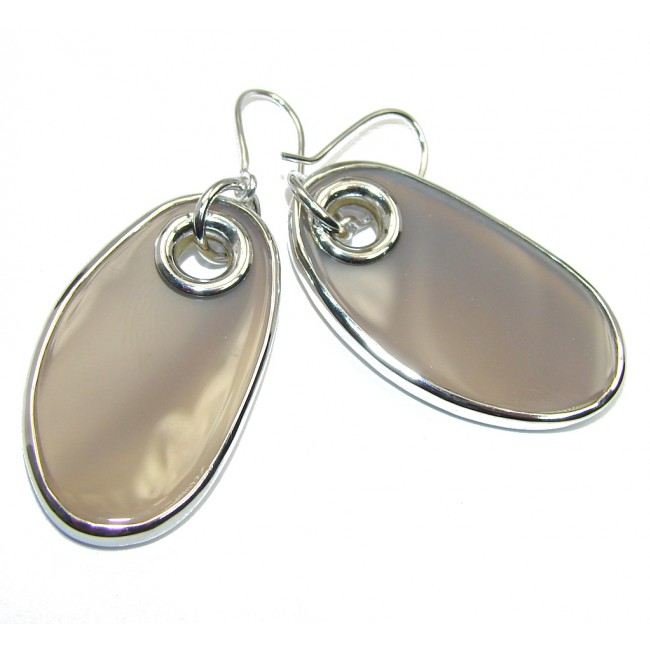 Chunky Botswana Agate Sterling Silver earrings