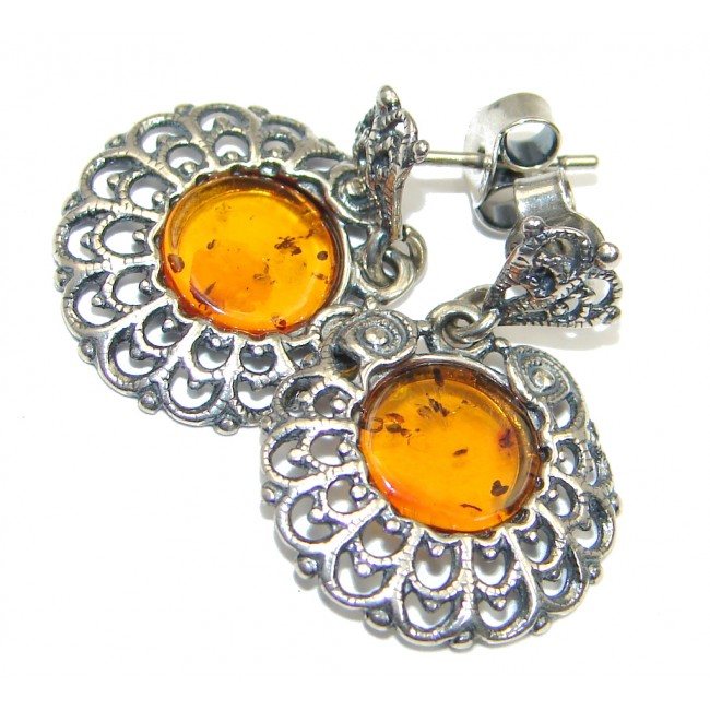 Back to Nature Baltic Amber Sterling Silver earrings