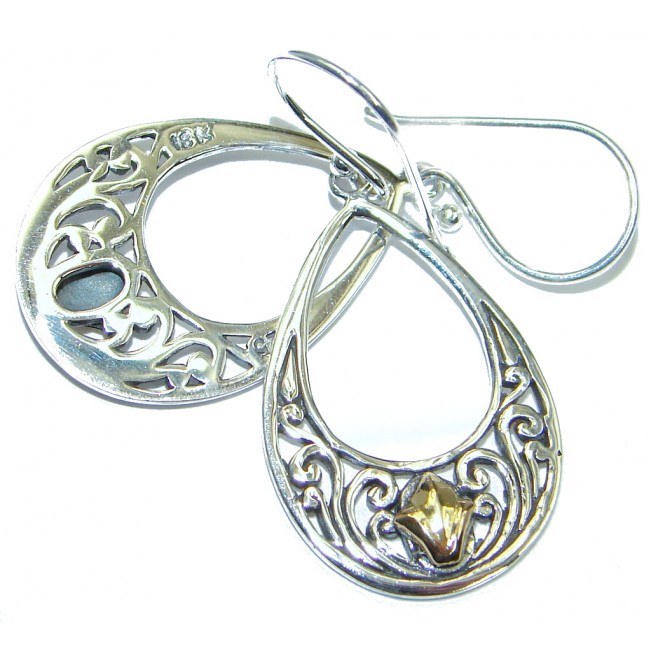 Just Perfect Two Tones Indonesian Made Sterling Silver earrings