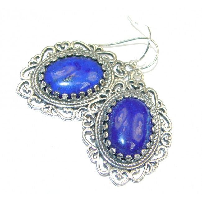 Handcrafted Blue Lapis Lazuli Sterling Silver earrings