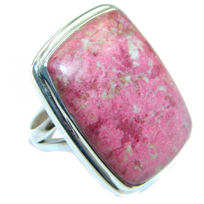 Great quality Pink Opal Sterling Silver Ring size adjustable