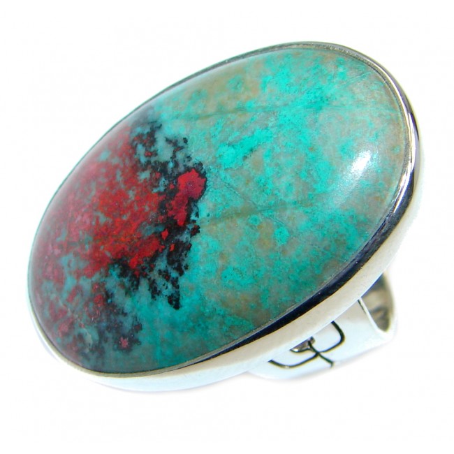 Simple Style Perfect Sonora Jasper Sterling Silver Ring s. 7