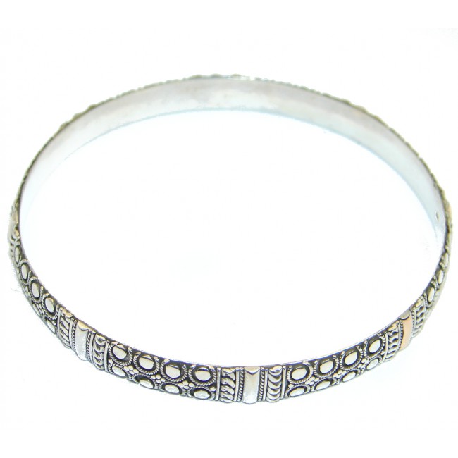 Sublime Two Tones Sterling Silver Bracelet / Cuff