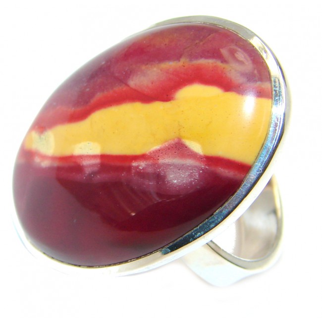 Gorgeous AAA Mookaite Jasper Sterling Silver Ring s. 9