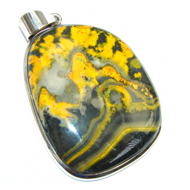 Collected Storm AAA Bumble Bee Jasper Sterling Silver Pendant
