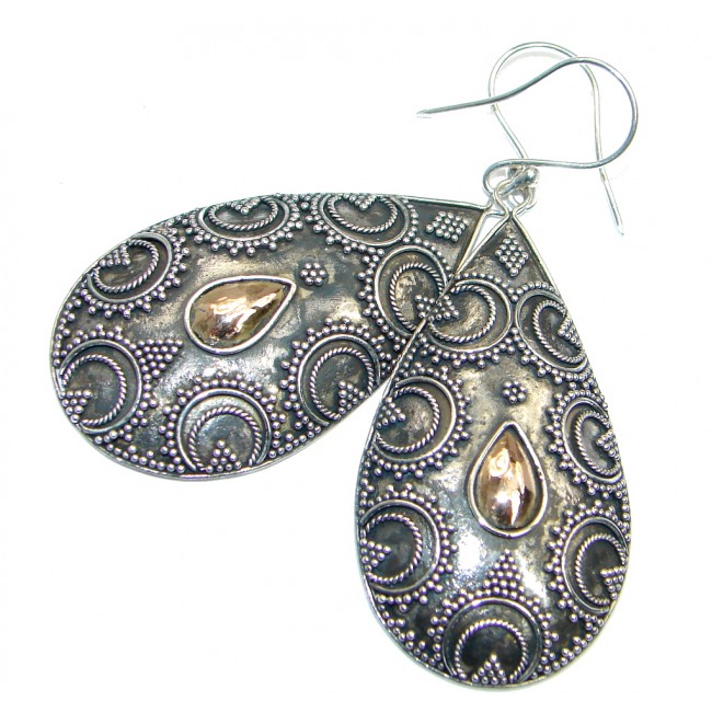 Just Perfect Two Tones Indonesian Made Sterling Silver earrings