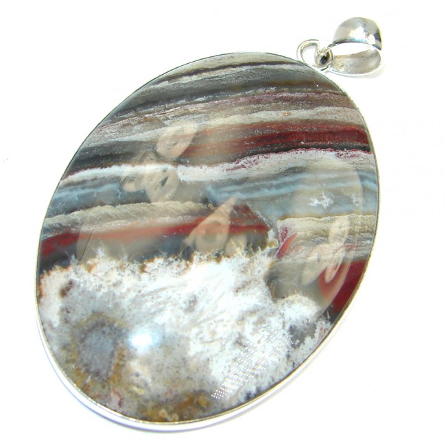 Perfect Lace Agate Sterling Silver handmade Pendant