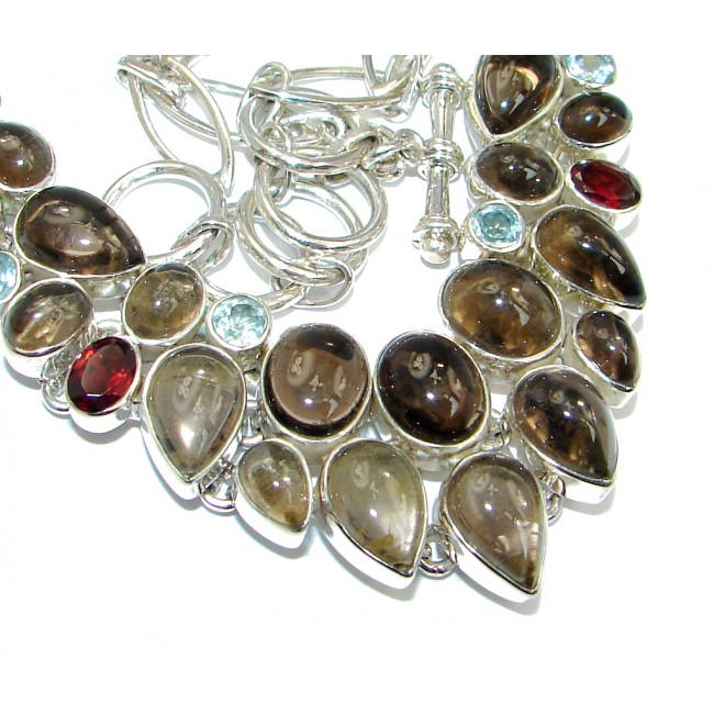 Multicolor Tourmaline Sterling Silver handcrafted necklace