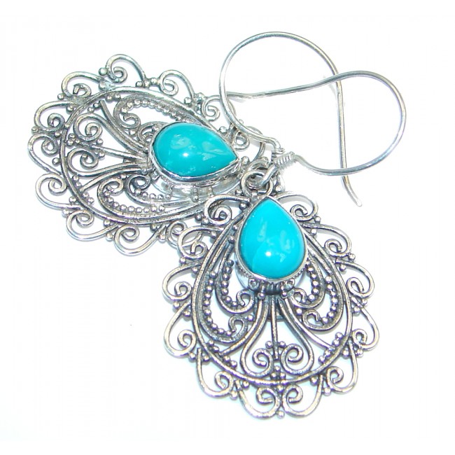Sublime Slepping Beauty Turquoise Sterling Silver earrings