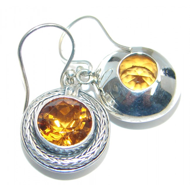 Citrine Sterling Silver handmade earrings