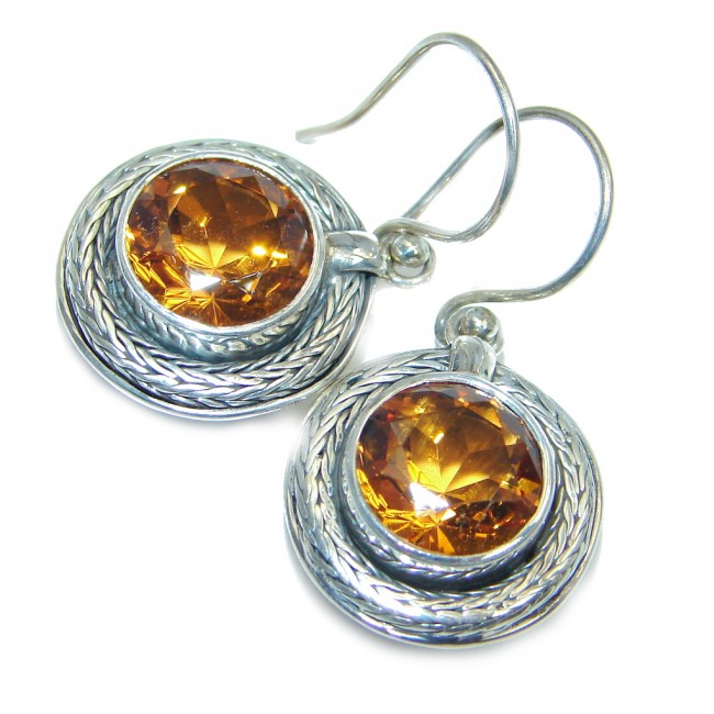 Citrine Sterling Silver handmade earrings